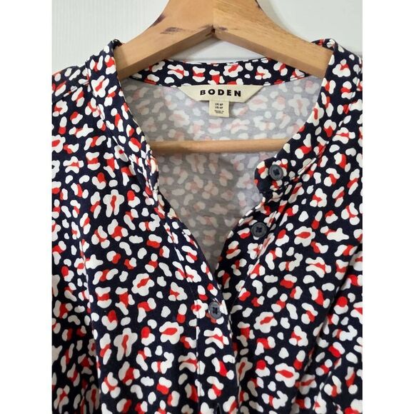 Boden Julia Animal Print Jersey Shirt Dress 4P - Picture 4 of 10